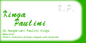 kinga paulini business card